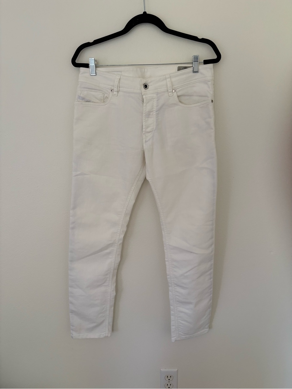 Diesel Sleenker Slim Skinny White Jeans Men 31 x 32